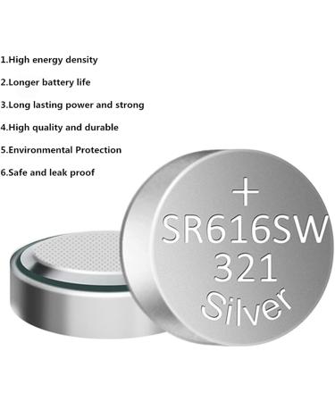 Buy SKOANBE 321 SR616SW 1.5V Watch Battery Button Cell (10-Pack) - Long Lasting Power | International Shipping Available - Buy Online on GoSupps.com