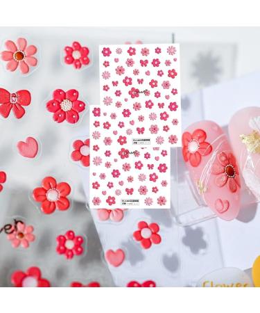 Hot Decorative Adhesive Decals Spring Flowers Nail Stickers Sunflower 5D Relief Daisy(TS1179) - Buy Online on GoSupps.com