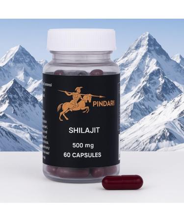 Pindari Shilajit Resin Pure Shilajit 500mg | Nutrient Dense | High Potency | Sourced in The Himalayan Mountain Ranges (60 Capsules) - Buy Online on GoSupps.com