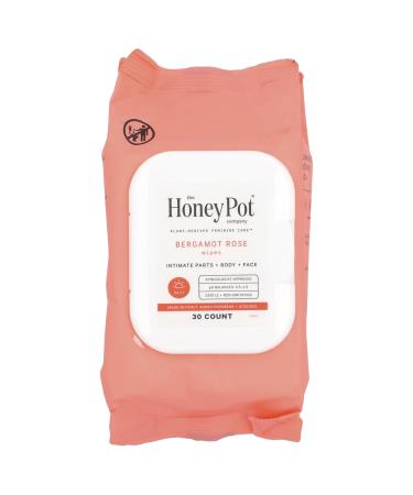 The Honey Pot Company Bergamot Rose Wipes 30 Count