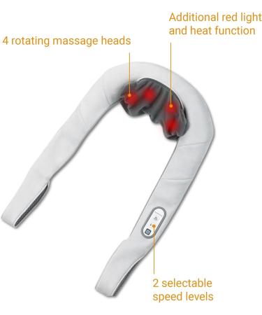 Medisana NM 860 Shiatsu Neck Massage Device - Heated Washable 4 Massage Heads 2 Speed & Rotary Levels for Ultimate Shoulder & Neck Relief - Buy Online on GoSupps.com