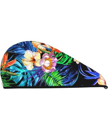 Microfiber Hair Drying Cap | Colorful Flowers Hair Towel Wrap | Soft & Absorbent Quick Drying Cap for Curly Long & Thick Hair - Buy Online on GoSupps.com