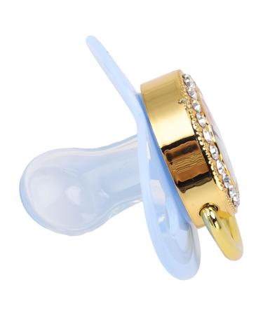 Bling Baby Pacifier with Clips - Soft Silicone BPA Free for 6-18 Months - Blue | Safe & Stylish Infant Soothers - Buy Online on GoSupps.com