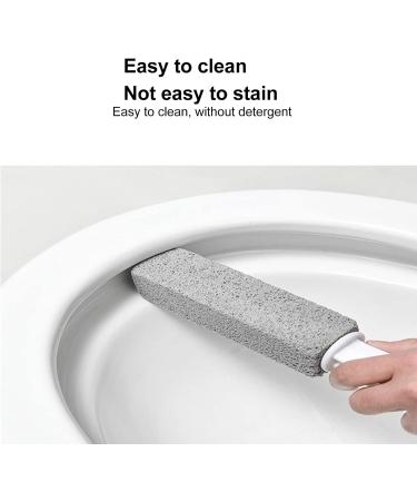 2pcs Pumice Cleaning Stone Toilet Bowl Cleaner with Curved PP Handle Hard Water Ring Remover for Bath Pool Kitchen Household Cleaning - Buy Online on GoSupps.com