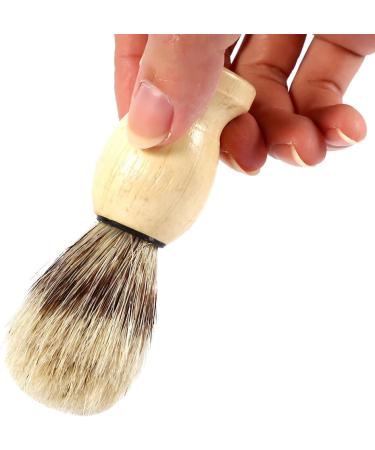 Premium Shaving Brush for Men | Wooden Handle Razor Brush | Facial Hair Grooming Tool | Ideal for Home & Salon Use - Buy Online on GoSupps.com