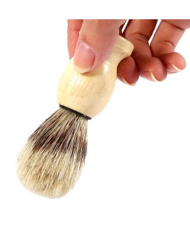 Premium Wooden Razor Brush for Men | Hairdressing & Facial Cleaning | Travel-Friendly Beard Grooming Tools - Buy Online on GoSupps.com