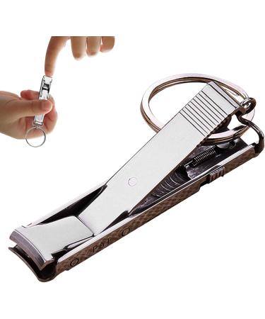 Folding Nail Cutter - Portable Nail Cutters Thick Nails Jaw Opening Cutter with File Ultra Slim Folding Safety Lock | Stainless Steel Nail Clippers Portable Nail Clipper with Nail Files Keychain - Buy Online on GoSupps.com