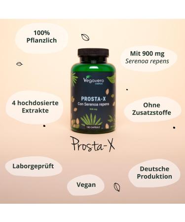 Serenoa Repens 900mg 180 capsules 3 months Saw Palmetto fireweed nettle and pumpkin Prostate Supplement for Men Vegavero - Buy Online on GoSupps.com