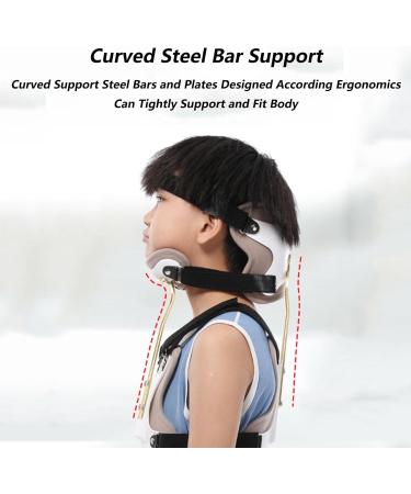 Buy SFKLYU Children's Spine Orthosis Neck Brace - Adjustable Breathable Support for Head Neck & Chest - Buy Online on GoSupps.com