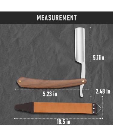Premium Stainless Steel Straight Razors for Men | Professional Barber Edge Shaver with Strop - Home & Salon Grooming (NO.181 - Buy Online on GoSupps.com