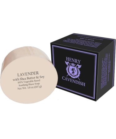 Henry Cavendish Lavender Shaving Kit - Shea Butter & Coconut Oil Soap 3.8 oz Puck Stainless Steel Bowl - International Shipping Available - Buy Online on GoSupps.com