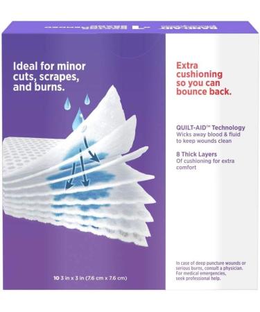 Band-Aid Medium Gauze Pads 3x3 Inches (Pack of 6 60 Count) | Perfect for Wound Care - Fast International Shipping - Buy Online on GoSupps.com