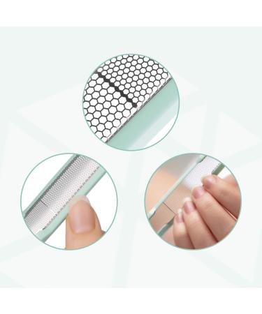 Miwiam Nail File - Smooth Nail Surfaces Rustproof 2 Zones (Coarse & Fine) Residue-Free Cleaning | Mint Color | Perfect for Nail Care - Buy Online on GoSupps.com