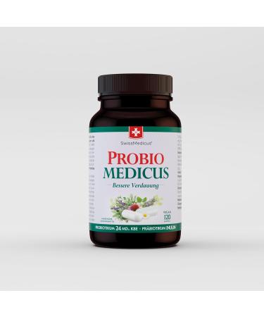 Buy Swissmedicus Probiomedicus - 120 Vegan Capsules for Healthy Digestion & Immune Support - 24 MD KBE No Additives - International Shipping Available - Buy Online on GoSupps.com
