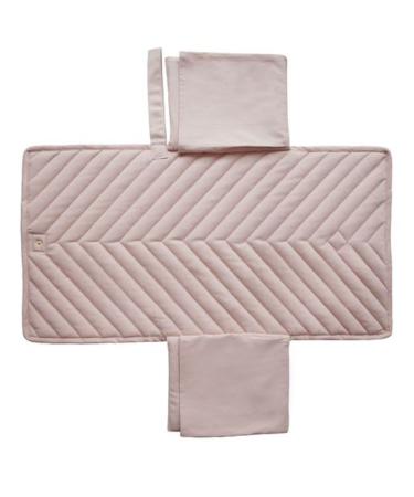 Mushie Portable Changing Mat | Foldable Diaper Changing Pad for Babies & Toddlers | Home and Travel | Water Repellent | Material: 100% Organic Cotton (Blush) - Buy Online on GoSupps.com