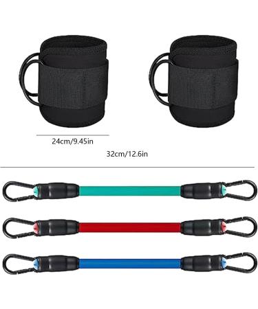 Buy Adjustable Ankle Resistance Band Set - Portable Leg Exercise Bands for Strength Training & Travel - Buy Online on GoSupps.com