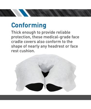 BodyMed Disposable Face Cradle Covers - 200 Medical-Grade Sheets - Ultra Soft & Luxurious Massage Headrest Covers - Buy Online on GoSupps.com