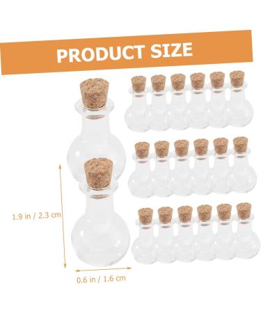 Zerodeko 20Pcs drifting bottle medicine storage bottle wish bottle Wishing bottle glass jar empty glass bottle display bottle storage rack specimen collection bottle - Buy Online on GoSupps.com