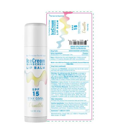 IceCream Sunscreen Lip Balms Sunburn Shield Lip Moisturizer Water-Resistant Sunblock for Lips Lip Care for All Ages Cruelty-Free & Sulfate-Free 4.5g Vanilla & Strawberry (Pack of 2) Vanilla & Chocolate 1 Count (Pack  - Buy Online on GoSupps.com