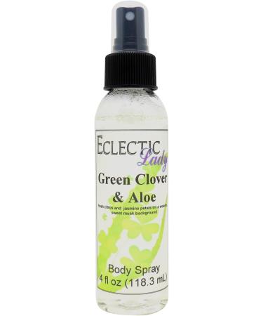 Green Clover And Aloe Body Spray 4 ounces Body Mist for Women with Clean Light & Gentle Fragrance Long Lasting Perfume with Comforting Scent for Men & Women Cologne with Soft Subtle Aroma For 4 Fl Oz (Pack of 1)