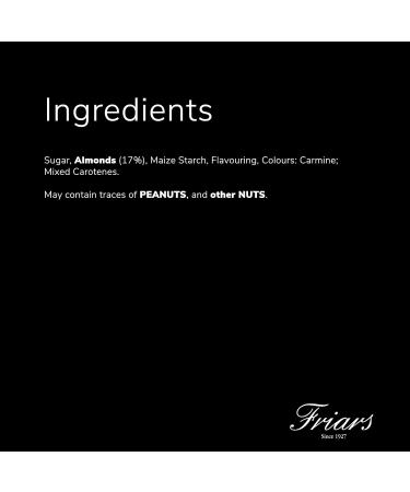 Friars Sugared Almonds Gift Bag 250g - Sweet Sugar Coated Whole Crunchy Almonds - Perfect Thank You, Housewarming, and Congratulations Gift - 250g Pack - Buy Online on GoSupps.com