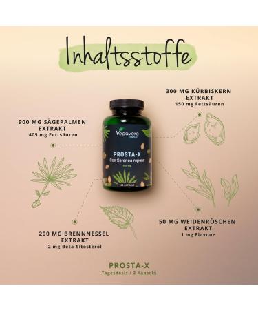 Serenoa Repens 900mg 180 capsules 3 months Saw Palmetto fireweed nettle and pumpkin Prostate Supplement for Men Vegavero - Buy Online on GoSupps.com