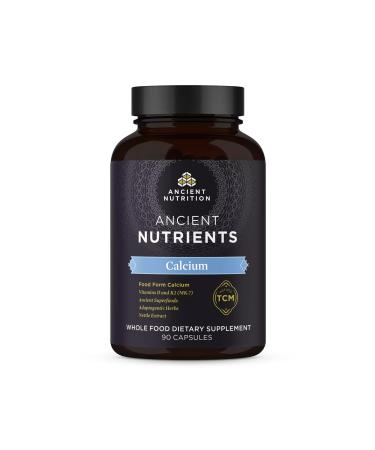 Calcium Supplement with Vitamin D and Vitamin K2 by Ancient Nutritiion, Supports Bone Health and Immune Support, Muscle Recovery, Paleo and Keto Friendly, 90 Ct Calcium (90 count) - Buy Online on GoSupps.com