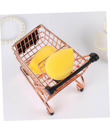 FRCOLOR Rose Gold Makeup Products Storage Rack & Trolley | Trendy Iron Clothes Drying Cart - 12x10.5x8 CM - Shop Internationally - Buy Online on GoSupps.com
