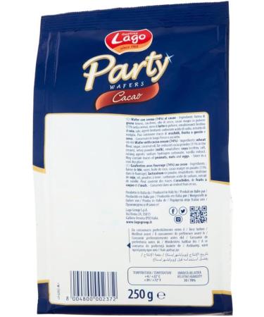  Italian Gourmet E.R. Gastone Lago Party Wafers Cocoa Waffles with Cocoa Cream 250g + Gourmet Italian Polpa di Pomodoro 400g Box - Buy Online on GoSupps.com