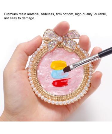 Resin Nail Art Palette with Bow Rhinestones & Pearls - Mixed Color Nail Art Display Board (Golden) for Creative Designs - Buy Online on GoSupps.com