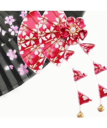 Cherry Blossoms Tassel Hairpin Japanese Style Headdress Kimono Hair Clip for Girls Woman Kimono Accessories perfect for Kimono performance Hanfu performance Cosplay - Buy Online on GoSupps.com