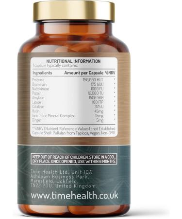 Systemic Proteolytic Enzymes Complex Repair & Recovery Mixed Enzyme Formula with Ginger & Ionic Trade Minerals UK Made Zero Additives Pullulan (120 Capsule Pouch) 120 count (Pack of 1) - Buy Online on GoSupps.com