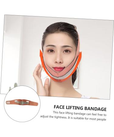 WOONEKY Thin Face Belt Chin Reducer Patch Lifting Bandage Facial Spandex Orange - Buy Online on GoSupps.com