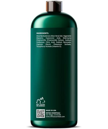 Buy Pure Aloe Vera Gel for Face Hair & Skin | Organic 95% Aloe Chamomile & Vitamin E - Sunburn Relief | 16 fl oz - Buy Online on GoSupps.com