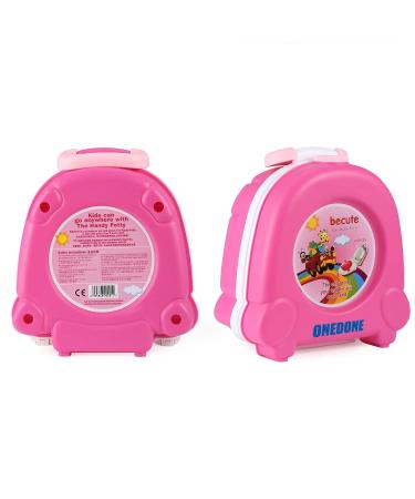 ONEDONE Portable Potty for Toddler Travel Outdoor Toilet Travel Potty for Toddler Squatting Potty for Baby Kids Potty Training (Girl) Red - Buy Online on GoSupps.com