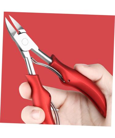 FRCOLOR 1pc Nail Clippers Cuticle Nippers Nail Clamp Nail Art Tool Bejeweled Kit Nail Groove Clamp Manicure Cuticle Red Rubber Modify Dead Skin 13.8x6.8cm - Buy Online on GoSupps.com