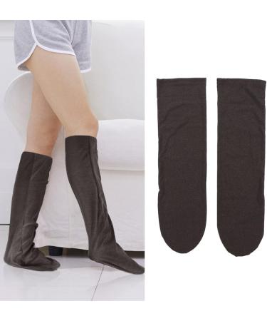Cozy Gray Warming Sleeping Socks for Seniors - 2-Piece Elastic Soft Night Tocks for Home Hibernation - Buy Online on GoSupps.com