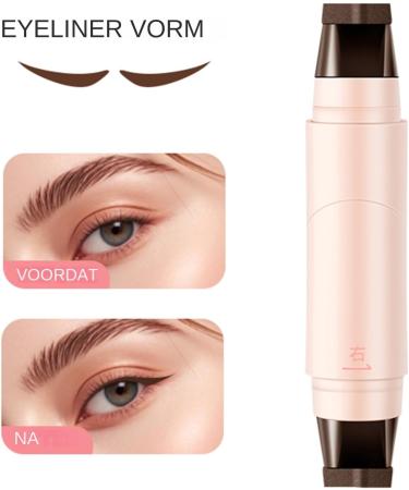 Eyeliner Stamps Long Lasting Makeup Stamp Pen Long Lasting Smooth Precision Smudge Resistant Pen for Women Daily Beauty Girls and Family Brown - Buy Online on GoSupps.com