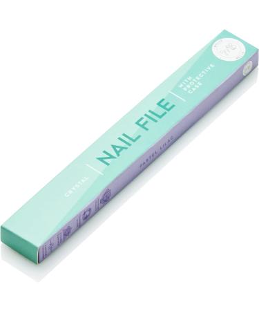 Belle Crystal Glass Nail File - Professional Salon Filing Tool for Natural Nails - Pastel Lilac 2mm - Buy Online on GoSupps.com