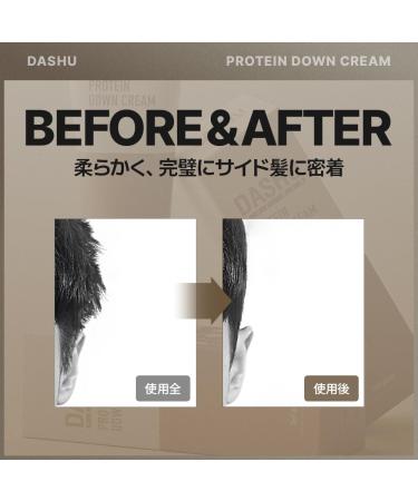 DASHU For Men Protein Down Cream 3.38 fl oz - DIY Kit for down perm Natural Hair Straightener Side Hair Tamer - Buy Online on GoSupps.com