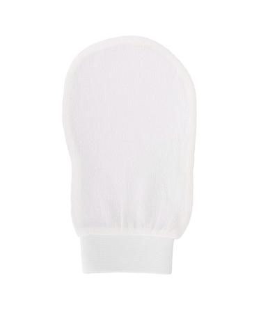 Skin Exfoliator Gloves  Body Exfoliating Glove Fiber  White Bath Exfoliating Gloves for Removes Dead Skin for Bath Skincare Kit Home White
