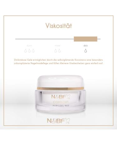 N&BF 15ml Comfort Line Poly Acryl Red - High Quality Professional Acrylic Gel | Red Glimmer Polygel for Gelnageln | Made in Germany - Buy Online on GoSupps.com