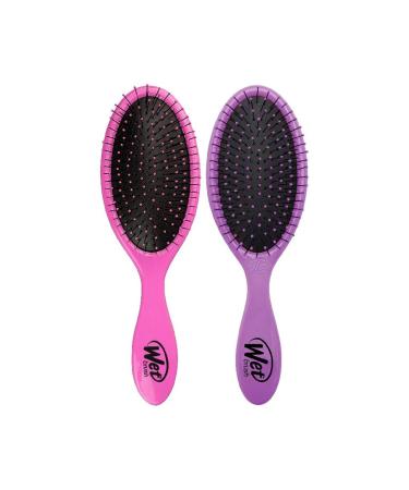 Wet Brush Original Detangler Hair Brush - Pink And Purple - Exclusive Ultra-soft IntelliFlex Bristles - Glide Through Tangles With Ease For All Hair Types - For Women Men Wet And Dry Hair