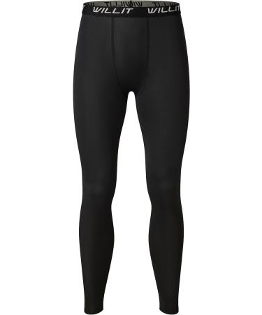 Willit Boys' Quick Dry Compression Basketball Leggings - Black, Medium | Youth Sports Tights & Base Layer - Buy Online on GoSupps.com