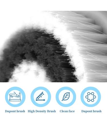 Facial Cleansing Brush Head Replacement (Grey/4 Pack) - Normal Brush Heads for Acne Prone, Clogged Pores & Enlarged Skins - Buy Online on GoSupps.com