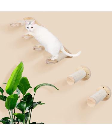 Wall Mounted Cat Furniture Set with Hammock, Stairs, Shelf, and Perch - Ideal for Large Cats and Kittens to Sleep, Play, and Climb - Buy Online on GoSupps.com