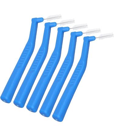 Braces Interdental Brushes - L-Shaped 5 Pack | Effective Cleaning & Plaque Removal for Dental Care - Blue - Buy Online on GoSupps.com