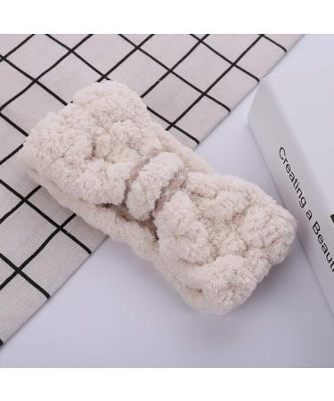 Frcolor 3-Piece Coral Fleece Makeup Headband Set - Soft Spa Hair Bands with Bowknot for Shower & Face Washing | Elastic Cosmetic Hair Accessories - Buy Online on GoSupps.com