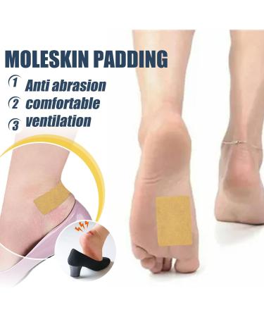 Moleskin Padding for Feet - 10 Pack with Adhesive Backing - Reduce Friction and Pain from Rubbing - Ideal for Boots and Hiking - Buy Online on GoSupps.com