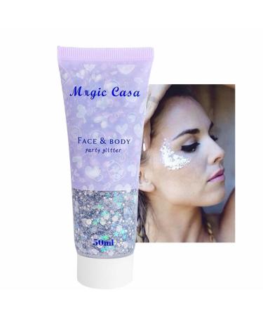 Jildouf Face glitter | Fish Scale Glitter Liquid Eyeshadow - Glitter gel for body and nails hair shimmering body gel for women